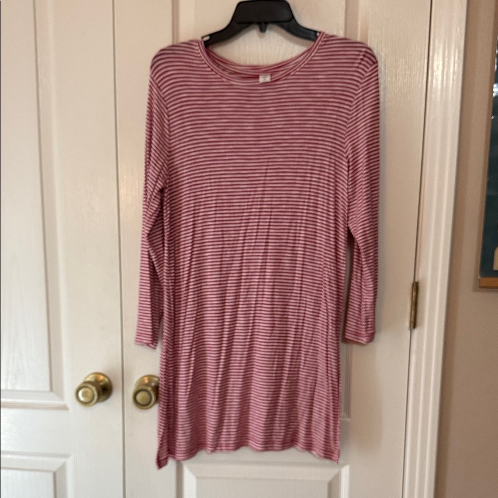 Old Navy Luxe Red and White Striped dress